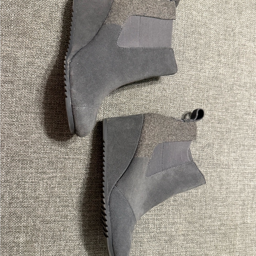 Toms Charcoal Ankle Booties